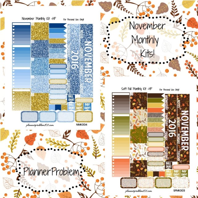 NOVEMBER Planner Stickers, November Monthly Planner Stickers, Erin Condren  November Monthly Kit, Printable Planner Stickers, MV192 
